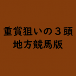 重賞狙いの３頭（地方競馬版）