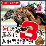 【１日分全R予想】とにかく馬券に入れておきたい３頭　